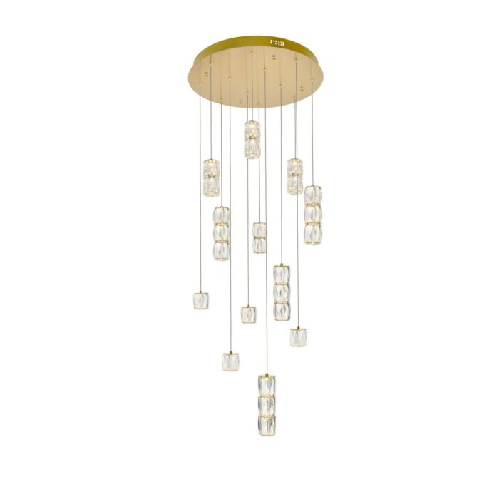 Polaris 12-Light LED Pendant in Gold