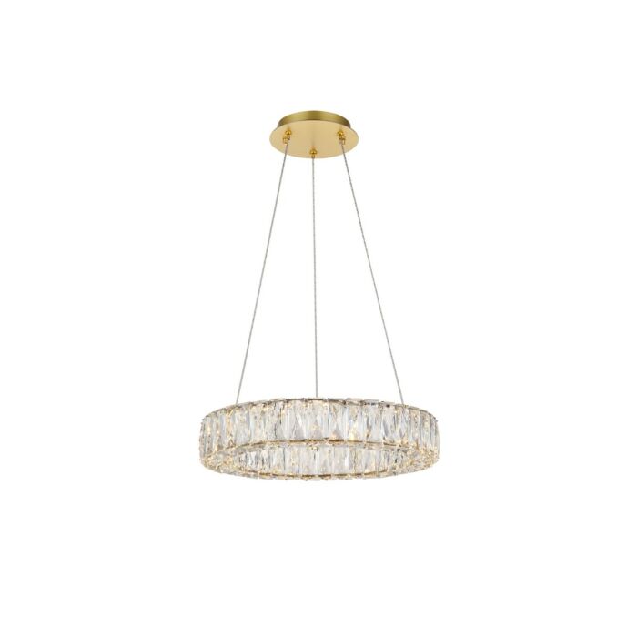 Monroe LED Pendant in Gold