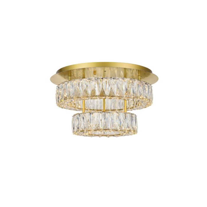 Monroe LED Flush Mount in Gold