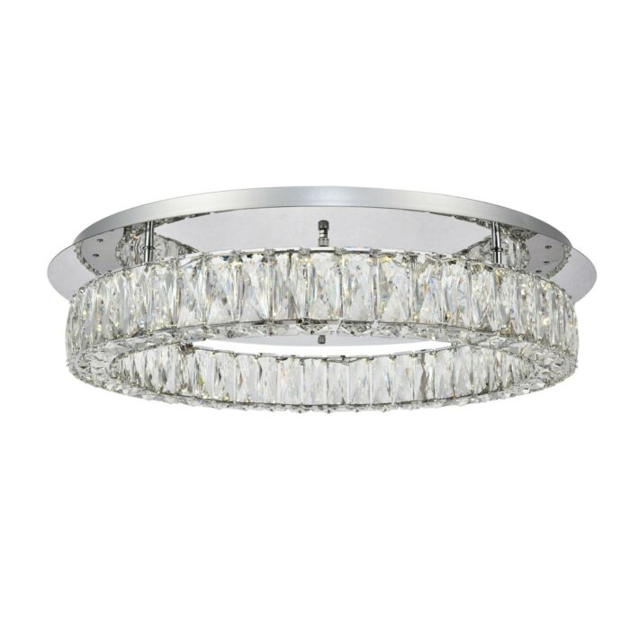 Monroe LED Flush Mount in Chrome