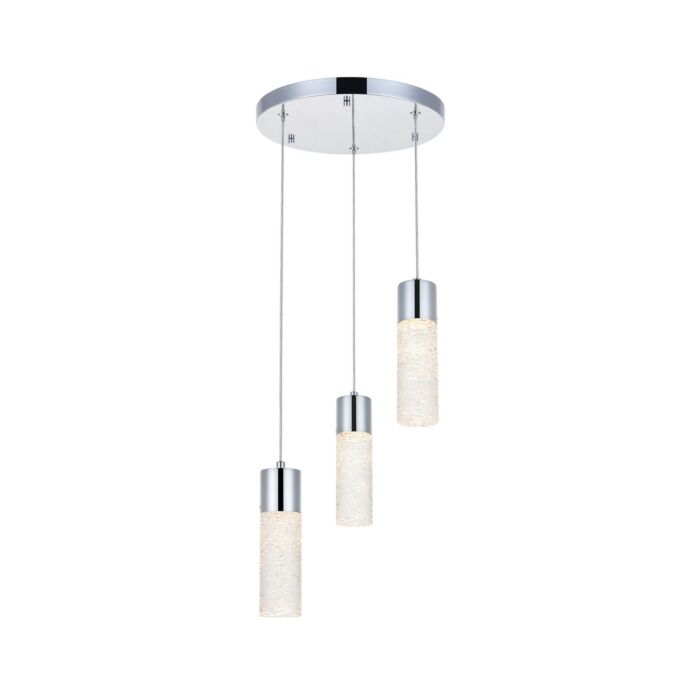 Constellation 3-Light LED Pendant in Chrome