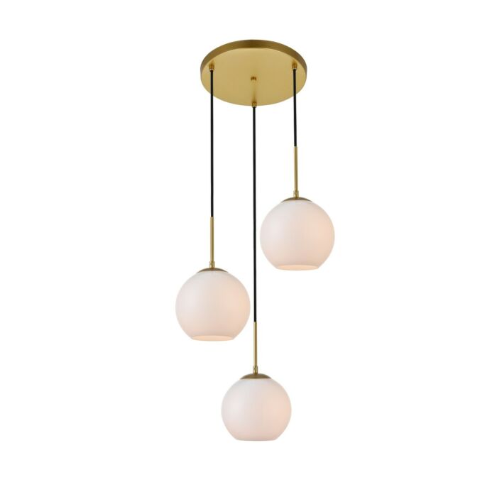 BAXTER 3-Light Pendant in Brass