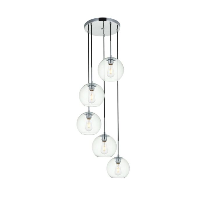 BAXTER 5-Light Pendant in Chrome
