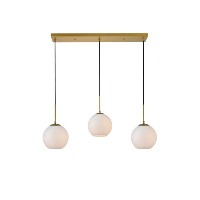 BAXTER 3-Light Pendant in Brass