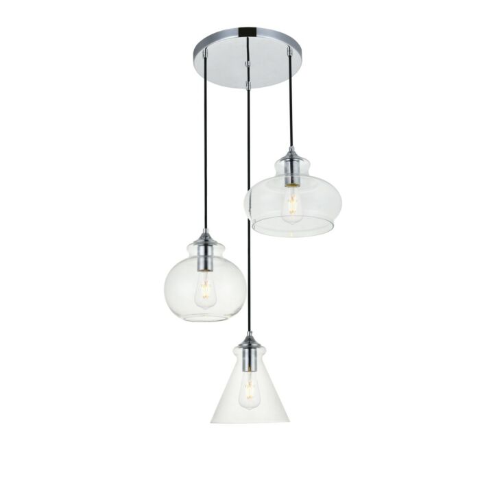 DESTRY 3-Light Pendant in Chrome