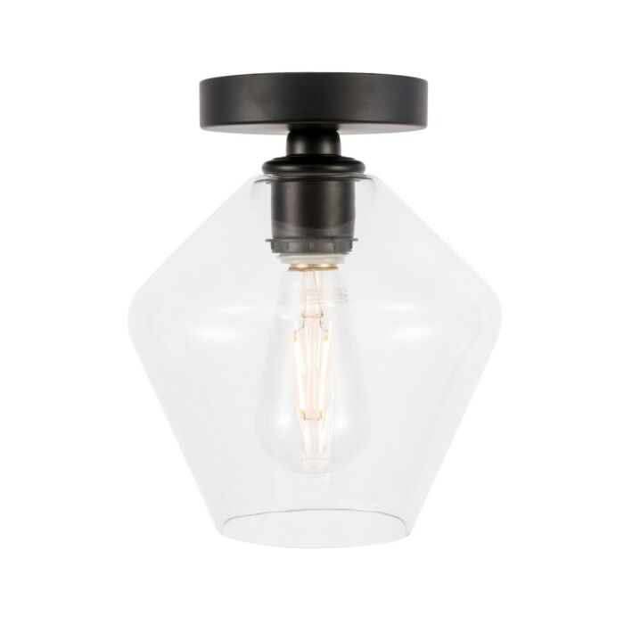 Gene 1-Light Flush Mount in Black