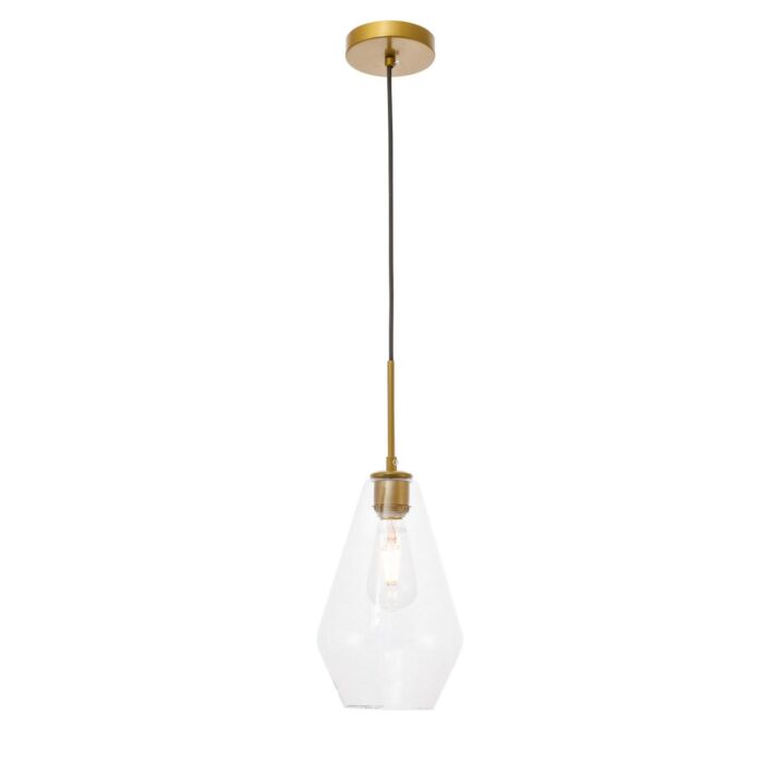 Gene 1-Light Pendant in Brass