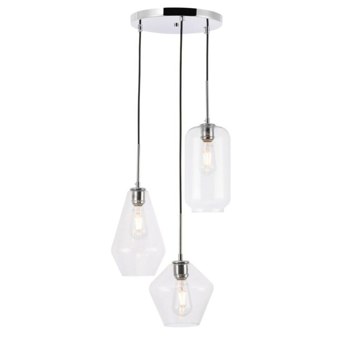 Gene 3-Light Pendant in Chrome