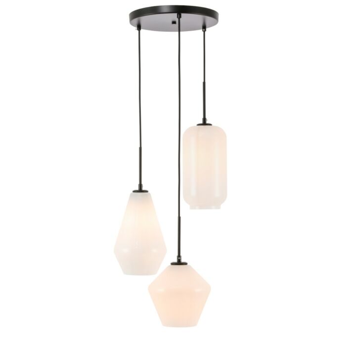 Gene 3-Light Pendant in Black