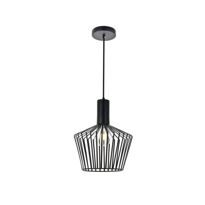 Ronnie 1-Light Pendant in Black