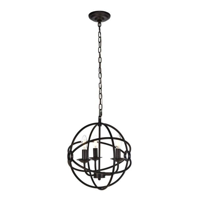 Octavia 3-Light Pendant in Dark Brown