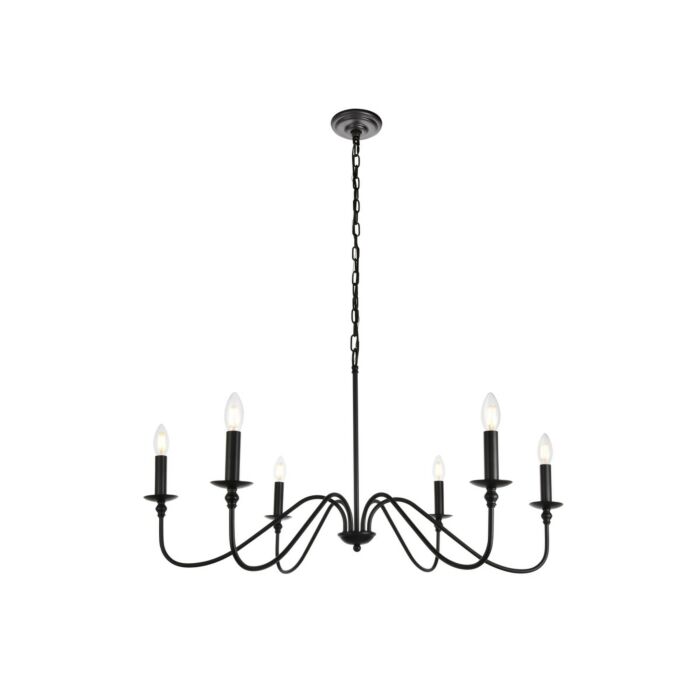 Rohan 6-Light Chandelier in Matte Black