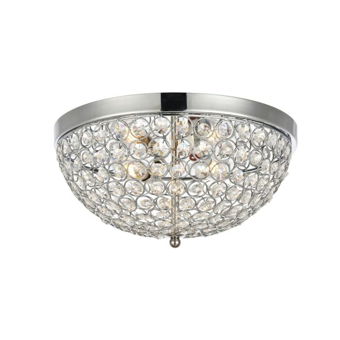 Taye 3-Light Flush Mount in Chrome
