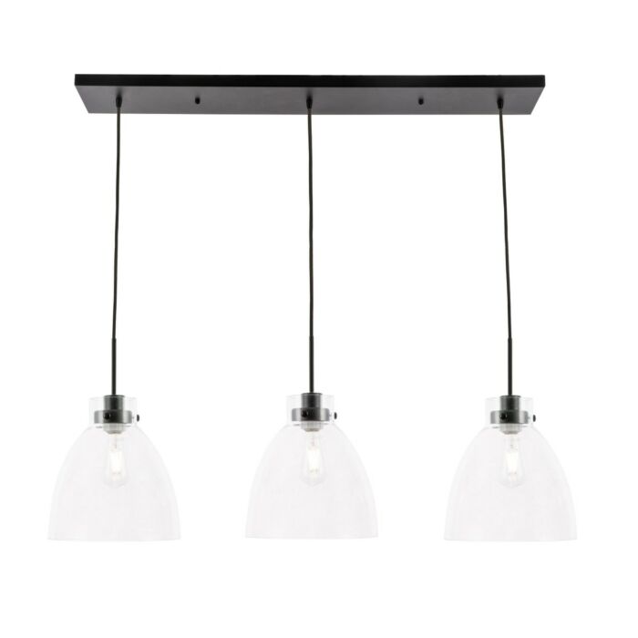 Frey 3-Light Pendant in Black