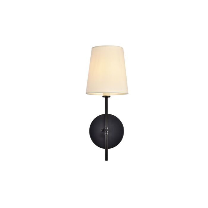 Mel 1-Light Wall Sconce in Black