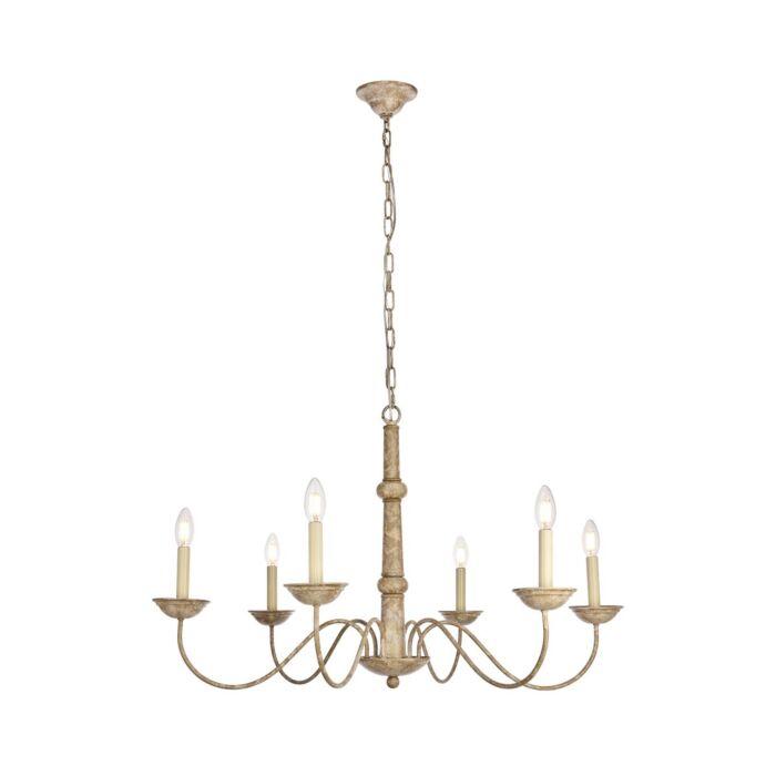 Merritt 6-Light Chandelier in Weathered Dove