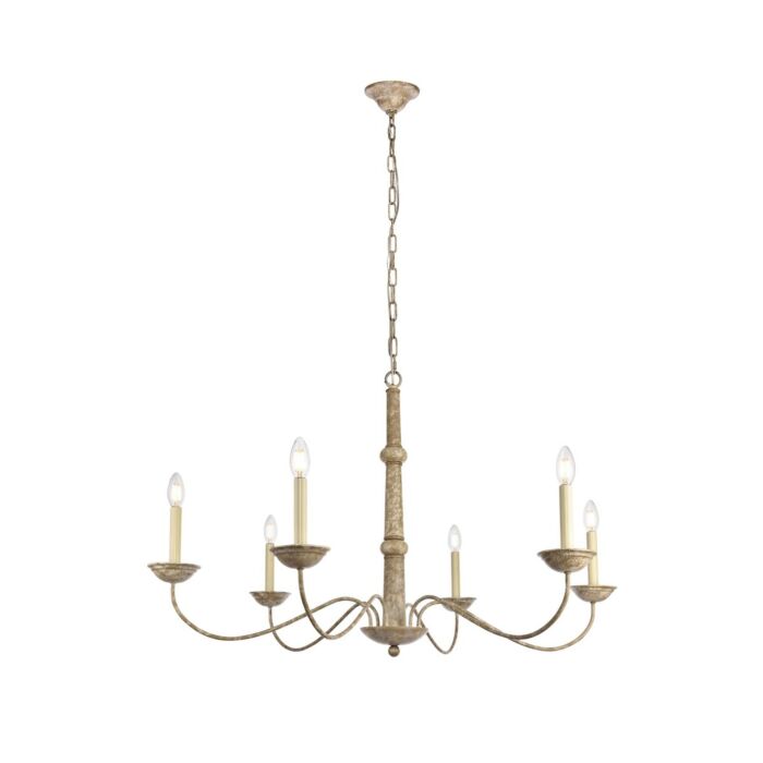 Merritt 6-Light Chandelier in Weathered Dove