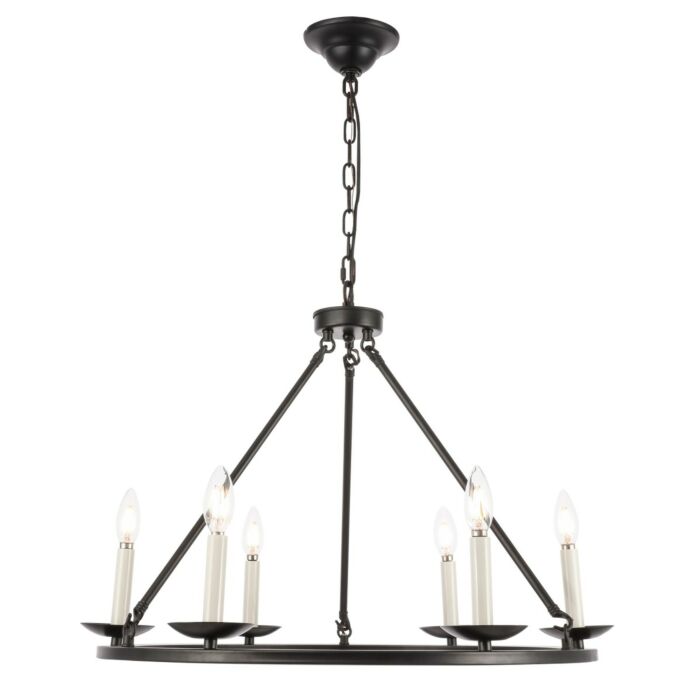 Maine 6-Light Chandelier in Black