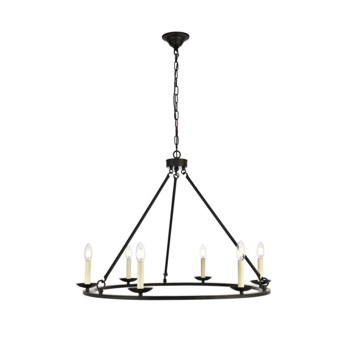 Maine 6-Light Chandelier in Black