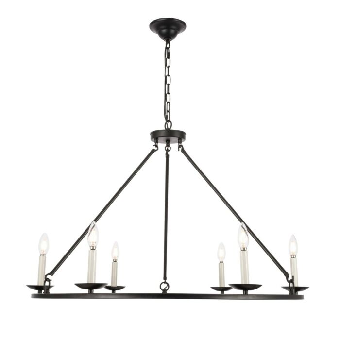 Maine 6-Light Chandelier in Black