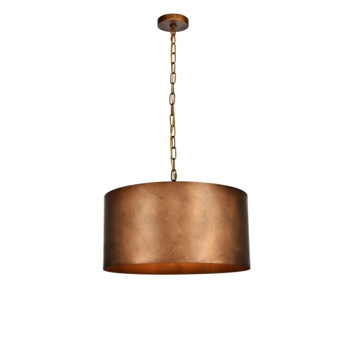 Miro 3-Light Pendant in Manual Brass