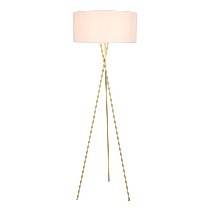 Cason 1-Light Floor Lamp in Brass