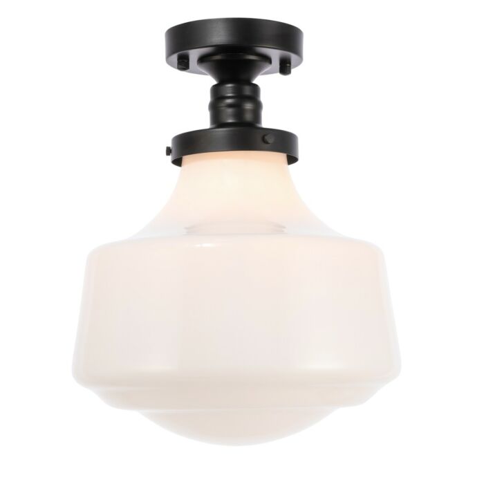 Lyle 1-Light Flush Mount in Black