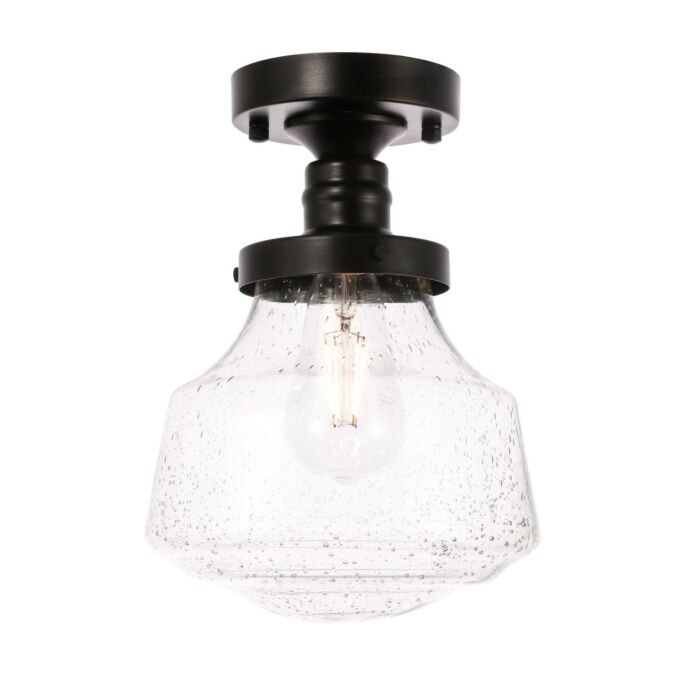 Lyle 1-Light Flush Mount in Black