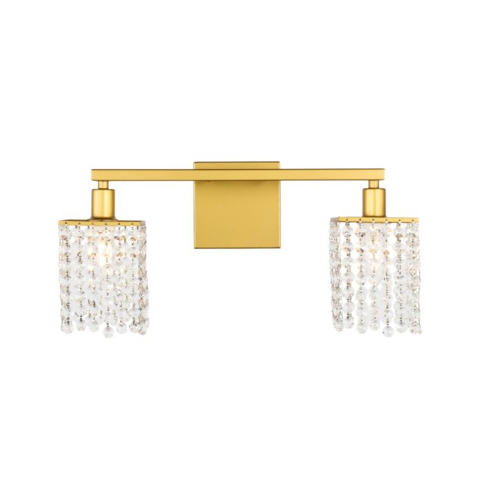 Phineas 2-Light Wall Sconce in Brass