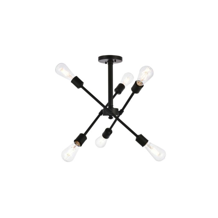 Axel 6-Light Pendant in Black