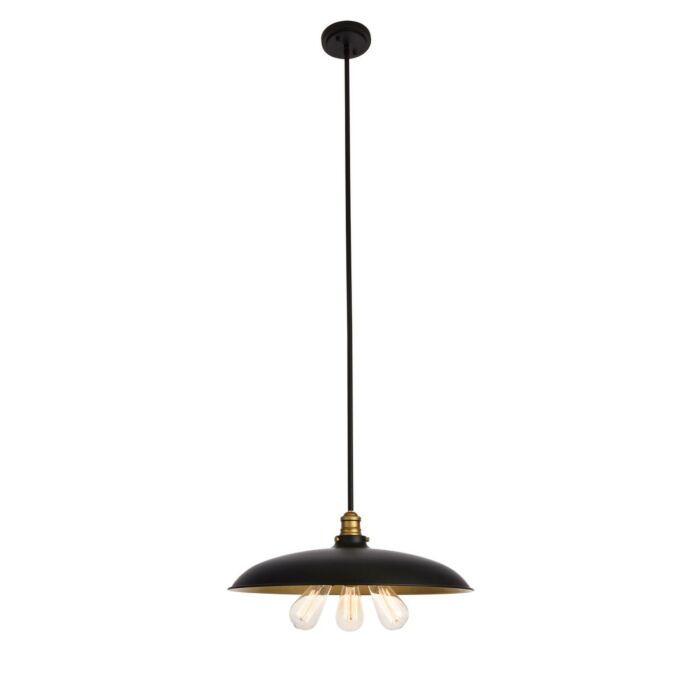 Anders 3-Light Chandelier in black