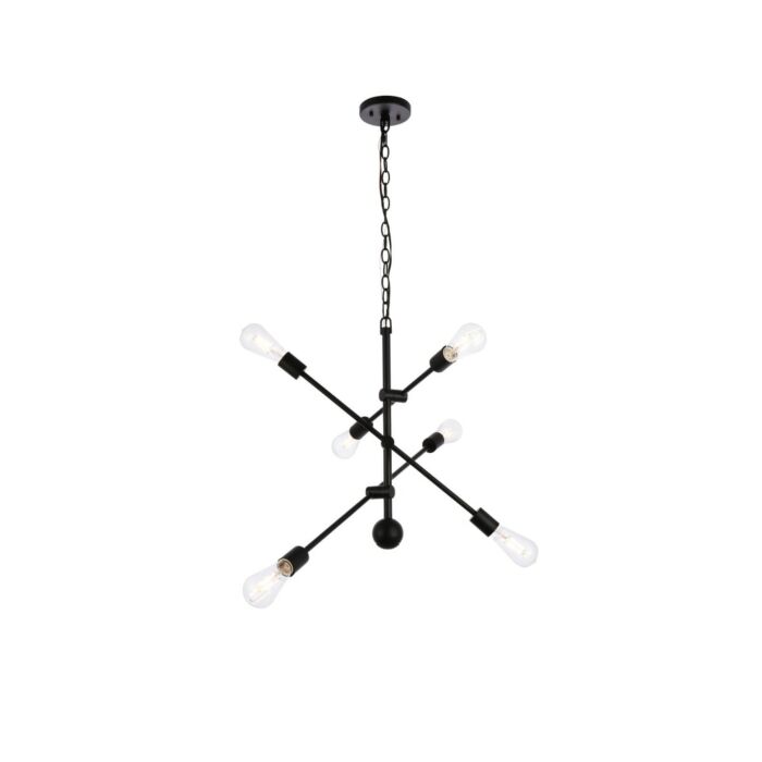 Axel 6-Light Pendant in Black