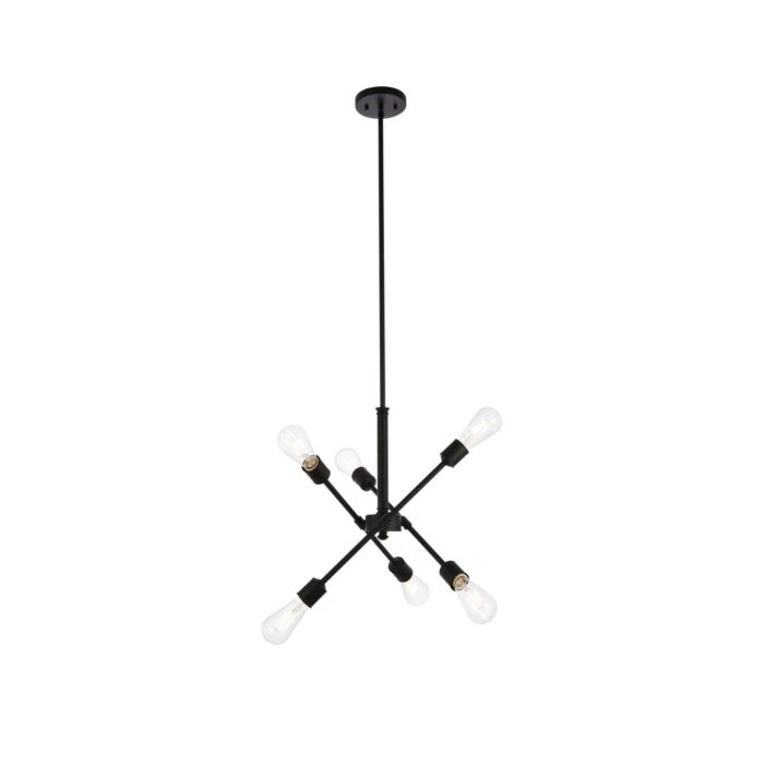 Axel 6-Light Pendant in Black