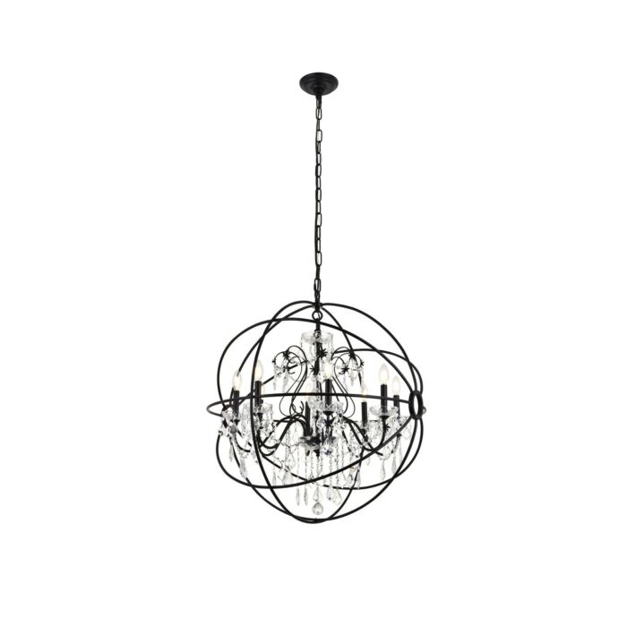 Cordelia 8-Light Pendant in black
