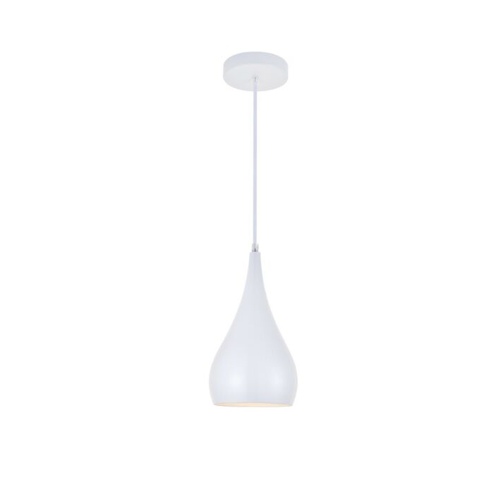 Nora 1-Light Pendant in White
