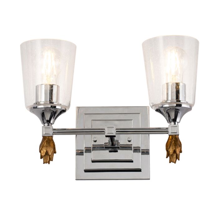 Vetiver 2-Light Bathroom Vanity Light in Polished Chrome