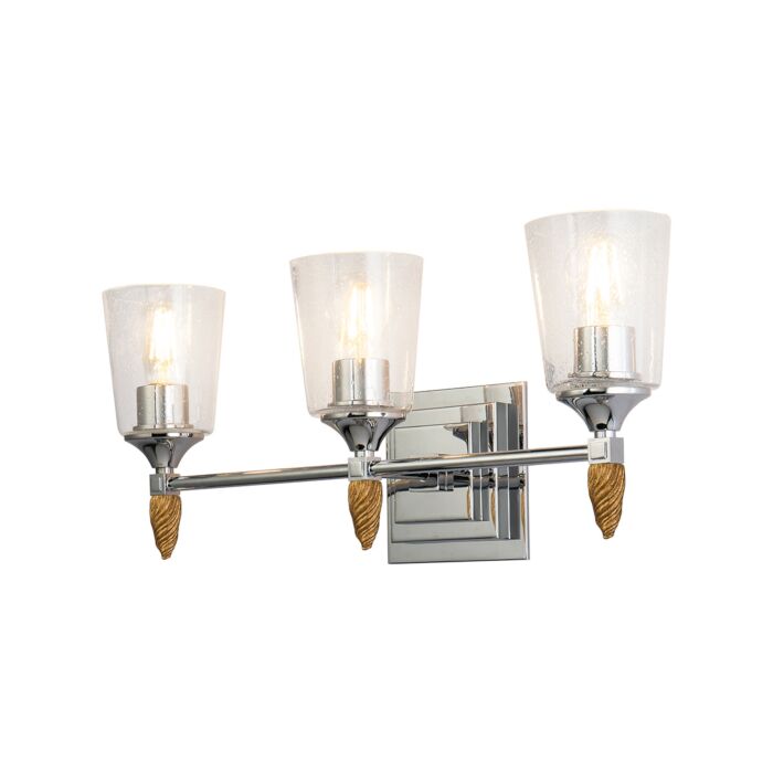Vetiver 3-Light Bathroom Vanity Light in Polished Chrome