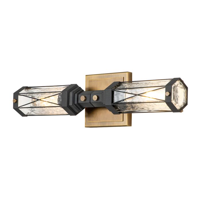 Abbey 2-Light Bathroom Vanity Light in Weather Zinc+ ATB