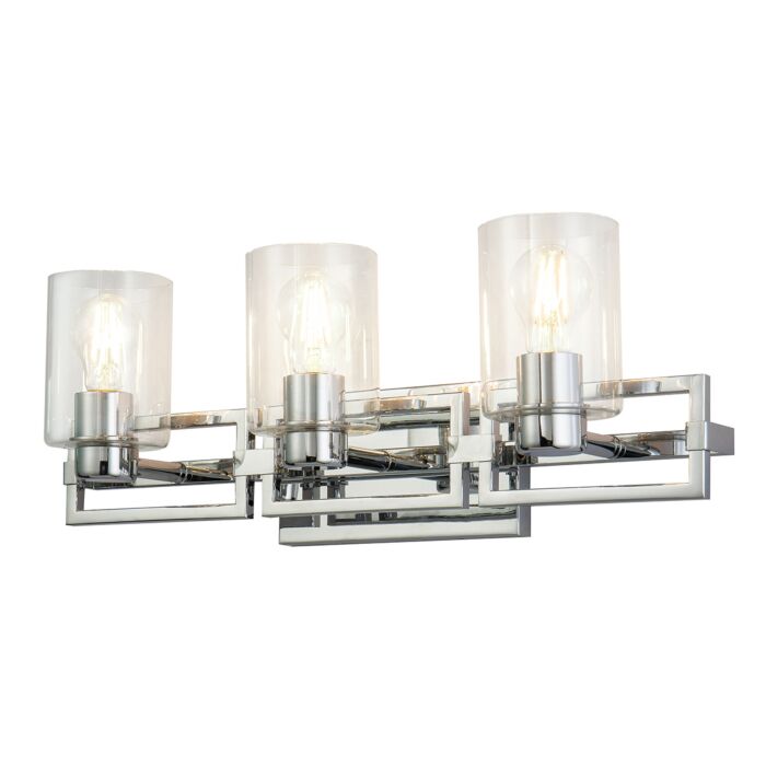 Estes 3-Light Bathroom Vanity Light in Polished Chrome