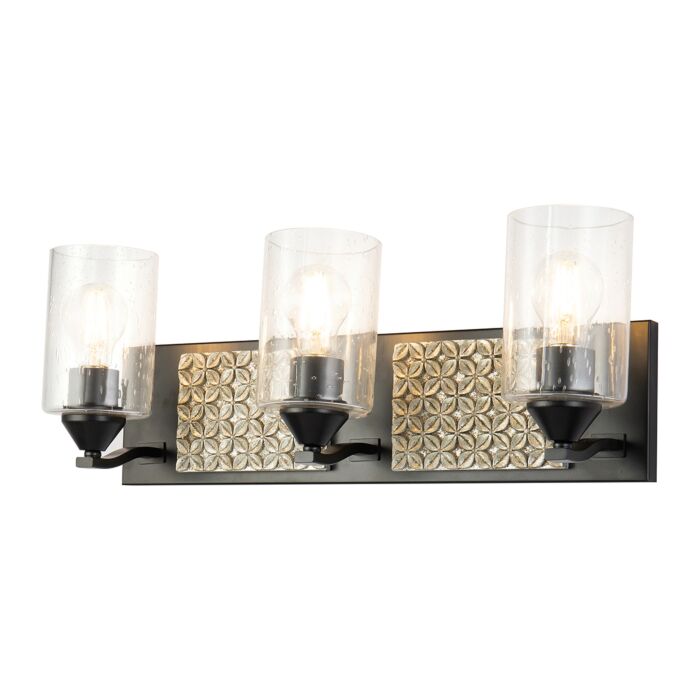 Arcadia 3-Light Bathroom Vanity Light in Matte Black