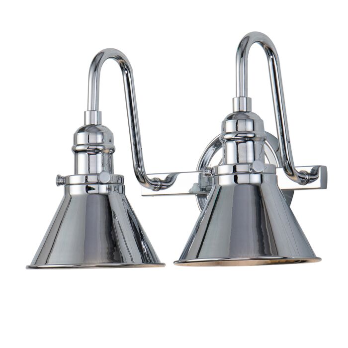 Provence 2-Light Bathroom Vanity Light in Polished Chrome