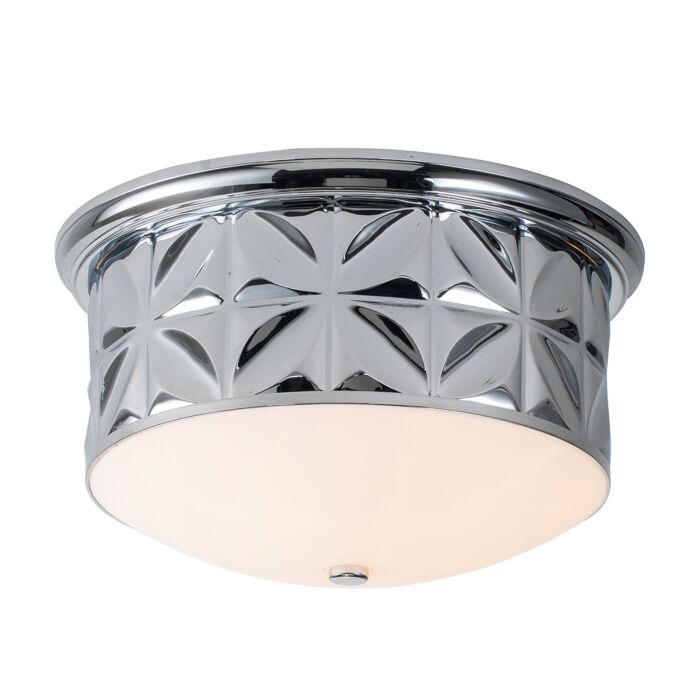 Epsilon 3-Light Flush Mount in Polished Chrome