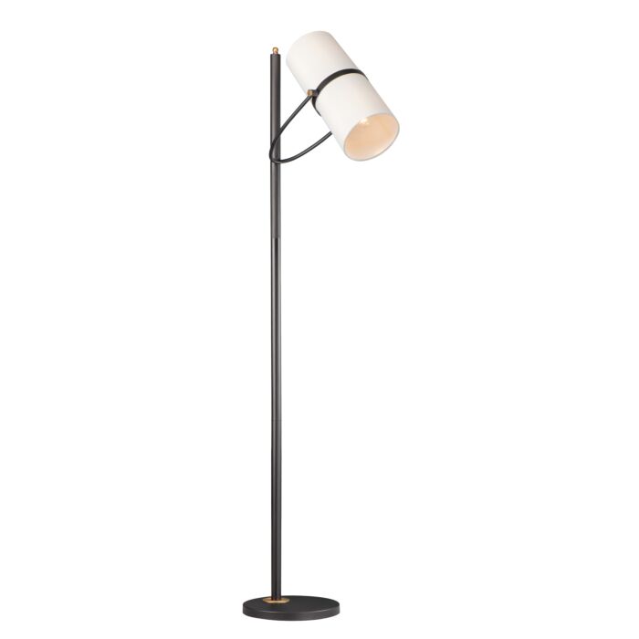 Maxim Oscar 2 Light Floor Lamp in Bronze and Antique Brass
