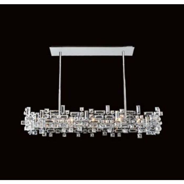 Allegri Vermeer 8 Light 14 Inch Pendant Light in Chrome