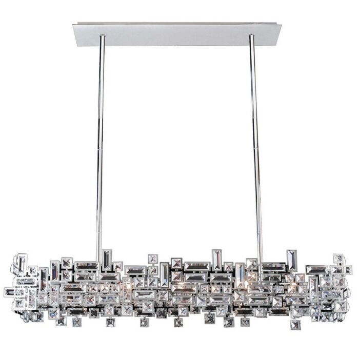 Allegri Vermeer 8 Light 14 Inch Pendant Light in Chrome