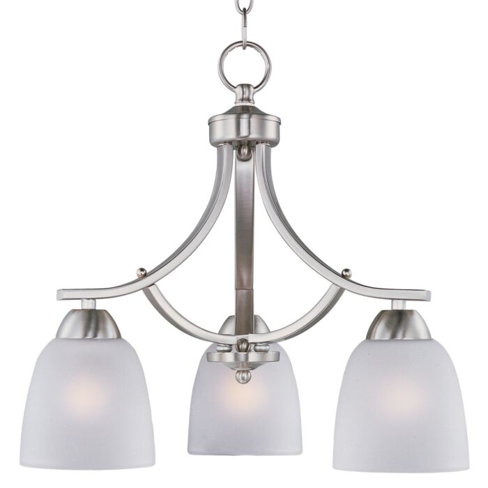 Maxim Lighting Axis 3 Lt Down Lt. Chandelier, Satin Nickel