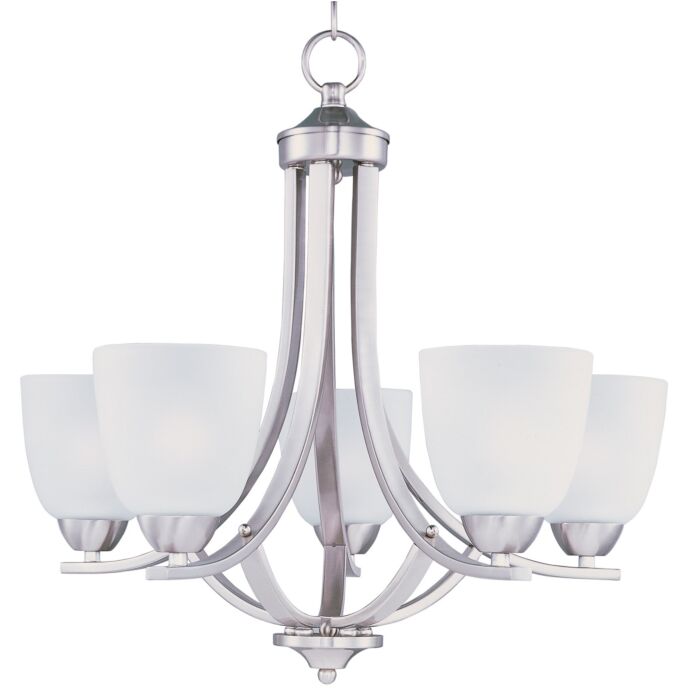 Maxim Lighting Axis 5 Light Chandelier in Satin Nickel
