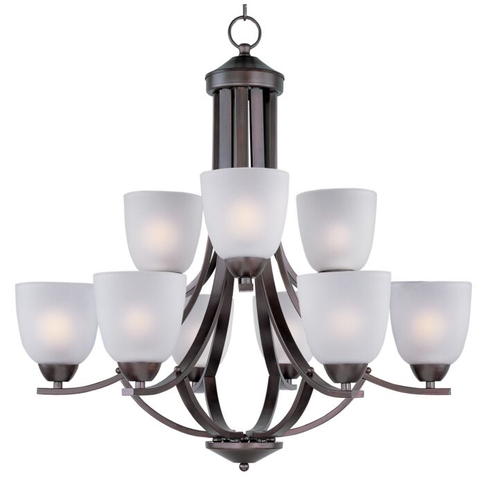 Maxim Lighting Axis 9 Light Chandelier in Oil Rubbed Bronze