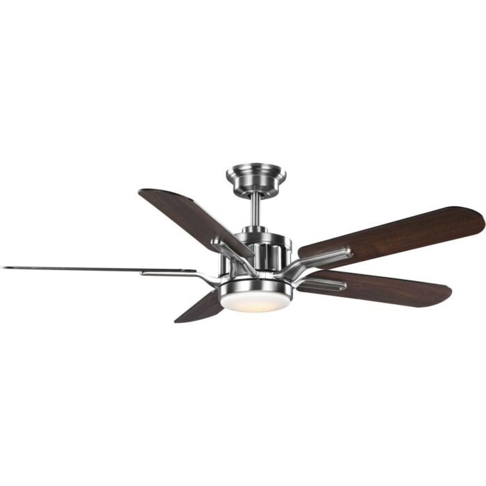 Claret 1-Light 54" Hanging Ceiling Fan in Brushed Nickel