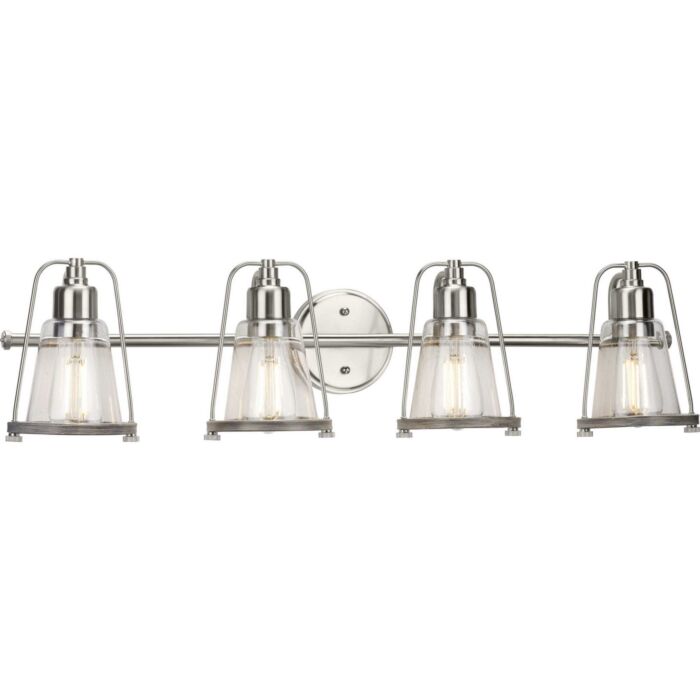 Conway 4-Light Bathroom Vanity Light Bracket in Brushed Nickel